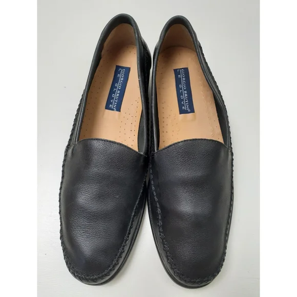 Giorgio Brutini Le Glove 671311 Size 8M Leather Slip On Men's Black Loafers - Picture 3 of 8